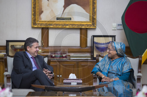 Sigmar Gabriel, SPD, Vizekanzler und Bundesaussenminister trifft Sheikh Hasina, Premierministerin von Bangladesch