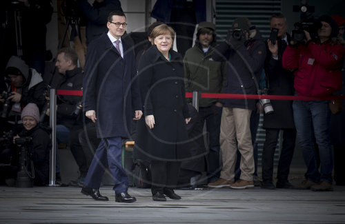 Merkel empfaengt polnischen Ministerpraesidenten Mateusz Morawiecki