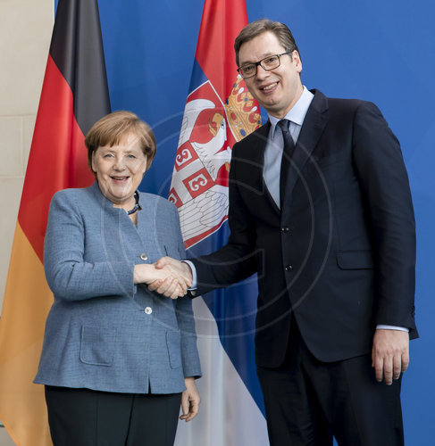 Merkel empfaengt serbischen Staatspraesidenten Vucic