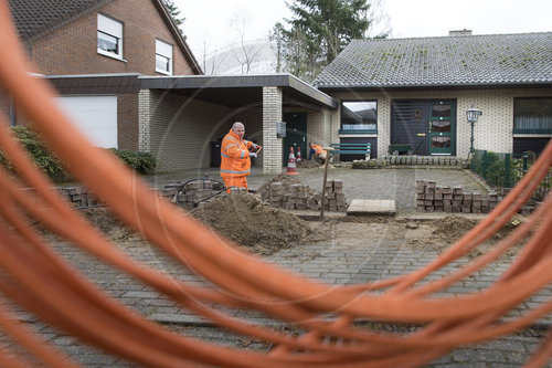 Verlegung von Glasfaserkabeln