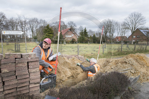 Verlegung von Glasfaserkabeln