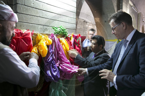 Bundesentwicklungsminister Gerd Mueller, CSU,  besucht das Zentrale Heiligtum der Jesiden in Lalish