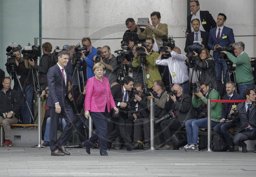 Merkel empfaengt spanischen Ministerpraesidenten Pedro Sanchez