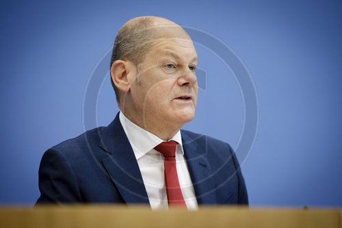 BM Scholz stellt Bundeshaushalt vor