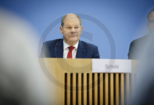 BM Scholz stellt Bundeshaushalt vor