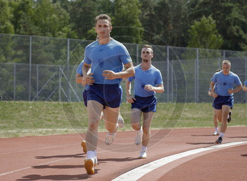 Rekruten beim 1000-Meter-Lauf, Basis Fitness Test Bundeswehr