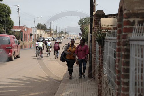 Strassenszene in Asmara in Eritrea