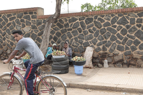 Strassenszene in Asmara in Eritrea