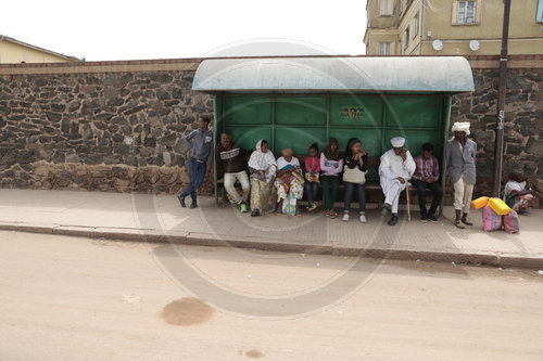 Strassenszene in Asmara in Eritrea