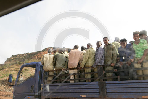 Arbeitskraefte in der Region Adi Halo in der Naehe von Asmara