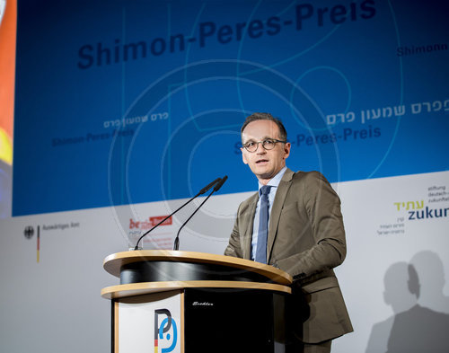 BM Maas bei Shimon-Peres-Preisverleihung