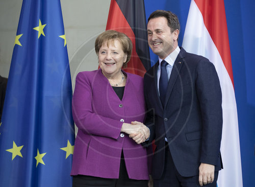 Angela Merkel empfaengt Xavier Bettel