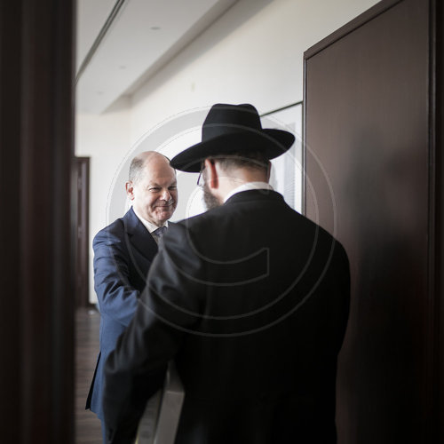 Olaf Scholz trifft Rabbiner Teichtal