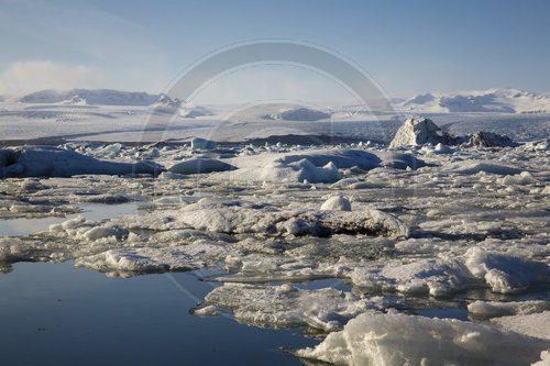 Eislandschaft in Island