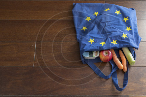 Einkaufstasche mit der Flagge Europas