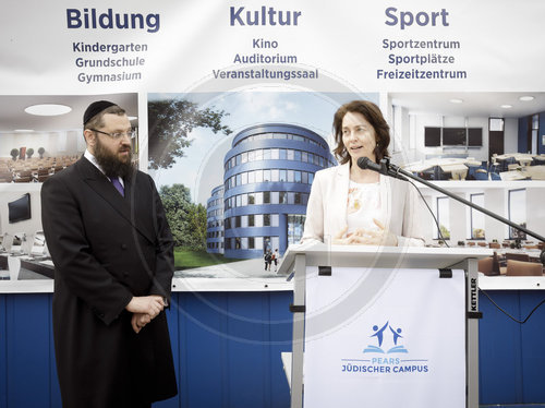 BM Barley besucht Baustelle des Pears Juedischen Campus