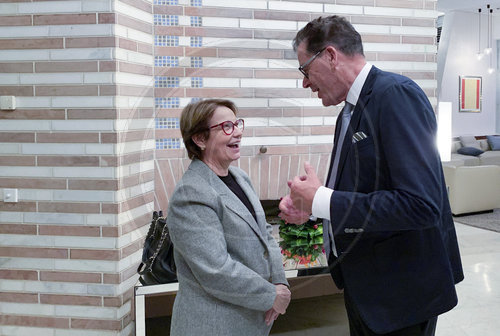 Bundesentwicklungsminister Gerd Mueller, CSU und Tereza Christina, Agrarministerin, Brasilia, 09.07.2019.