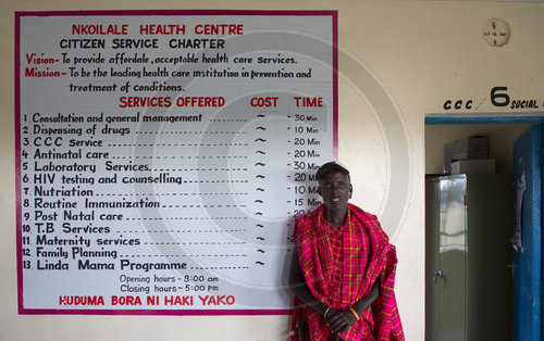 Krankenstation im Masai Wohngebiet