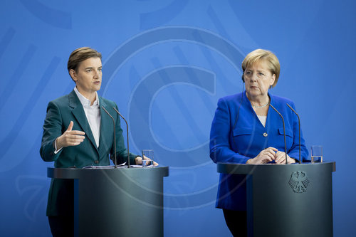 Angela Merkel empfaengt Ana Brnabic