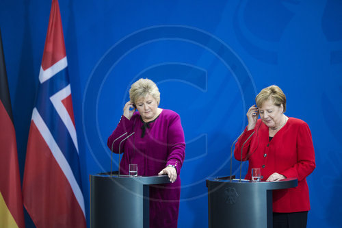 Angela Merkel trifft Erna Solberg