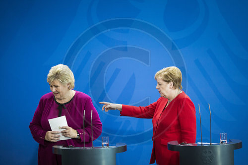 Angela Merkel trifft Erna Solberg