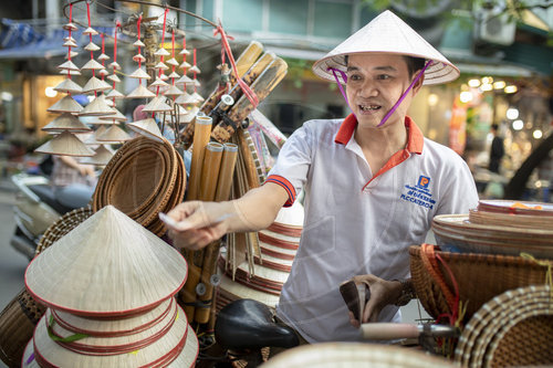 Strassenszene in Hanoi / Vietnam