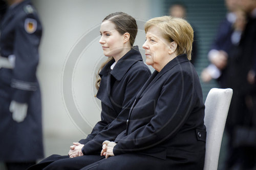 Merkel empfaengt Sanna Marin
