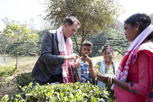 Bundesentwicklungsminister Gerd Mueller, CSU, in Indien