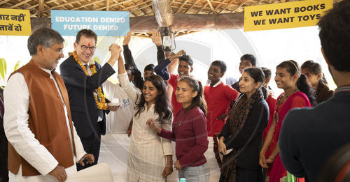 Bundesentwicklungsminister Gerd Mueller, CSU, in Indien