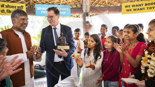 Bundesentwicklungsminister Gerd Mueller, CSU, in Indien