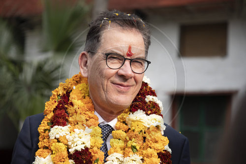 Bundesentwicklungsminister Gerd Mueller, CSU, in Indien