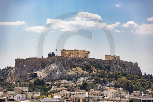 Blick auf die Akropolis in Athen