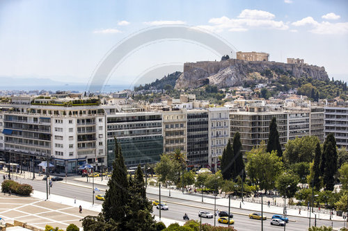 Blick auf die Akropolis in Athen