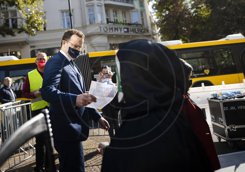 Gesundheitsminister Jens Spahn bei Verdi-Demo