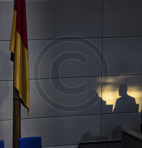Lichtspiel in der Aktuellen Stunde im Deutschen Bundestag