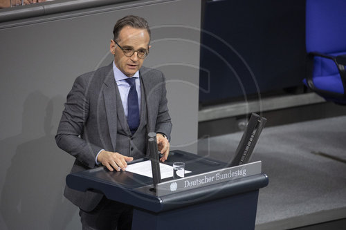 Bundesaussenminister Heiko Maas, SPD, im Deutschen Bundestag