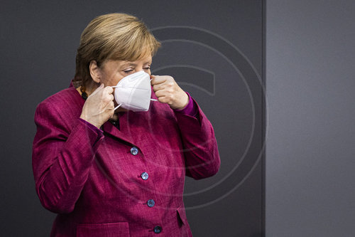 Regierungserklaerung durch Bundeskanzlerin Merkel