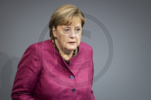 Regierungserklaerung durch Bundeskanzlerin Merkel
