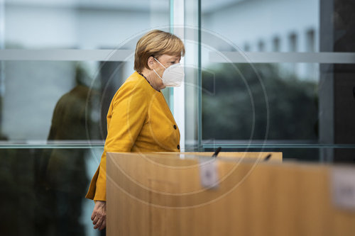 Pressekonferenz mit Angela Merkel