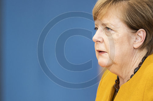 Pressekonferenz mit Angela Merkel