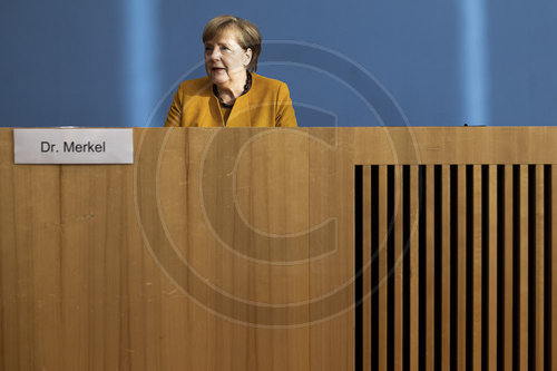 Pressekonferenz mit Angela Merkel
