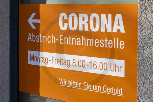 Corona Abstrich-Entnahmestelle