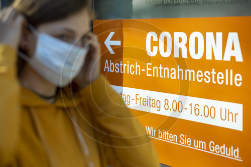 Corona Abstrich-Entnahmestelle