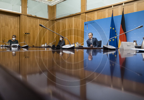 Bundesminister Maas bei virtuellen EU-Au‚àö√ºenminister Treffen