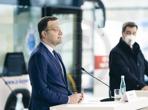 Spahn besucht Impfzentrum in Nuernberg