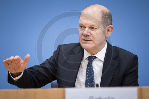 Bundesfinanzminister Scholz in der BPK