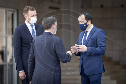 Nikos Christodoulides, David McAllister und Gabrielius Landsbergis