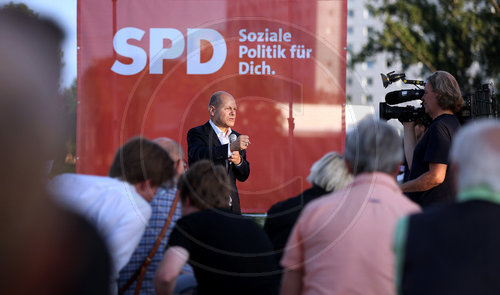 SPD Kanzlerkandidat Scholz in Erfurt