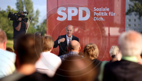 SPD Kanzlerkandidat Scholz in Erfurt