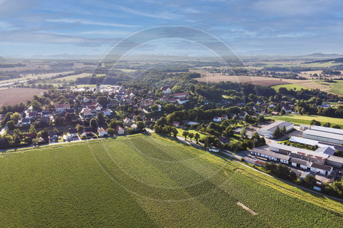 Luftaufnahme von Groeditz in Sachsen